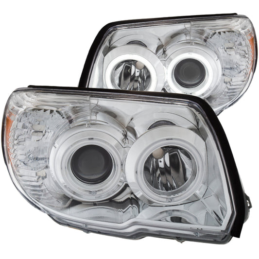 ANZO 2006-2009 Toyota 4Runner Projector Headlights w/ Halo Chrome