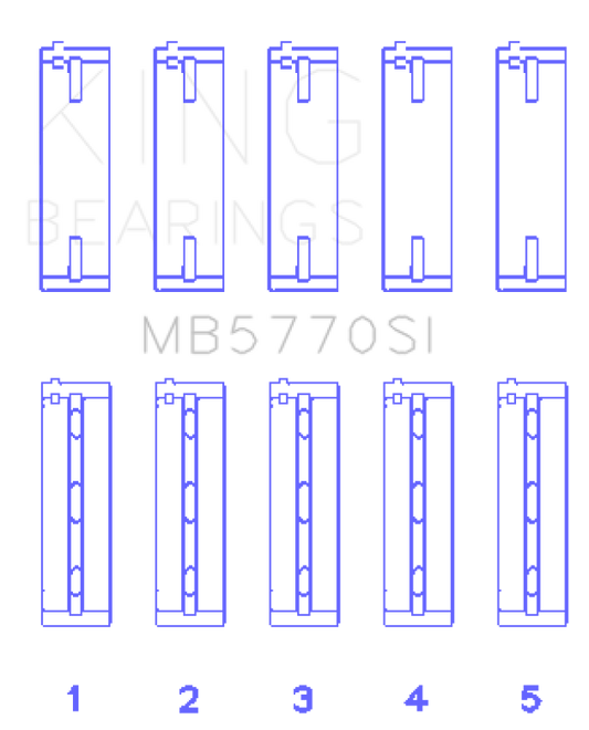 King Engine Bearings Nissan Vk45Dd/E/Vk50Ve/Vk56DE/Vd (Size +0.75mm) Main Bearing Set