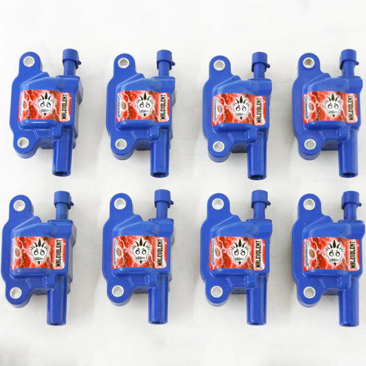 Granatelli 05-17 GM LS1/LS2/LS3/LS4/LS5/LS6/LS7/LS9/LSA Malevolent Coil Packs - Blue (Set of 8)