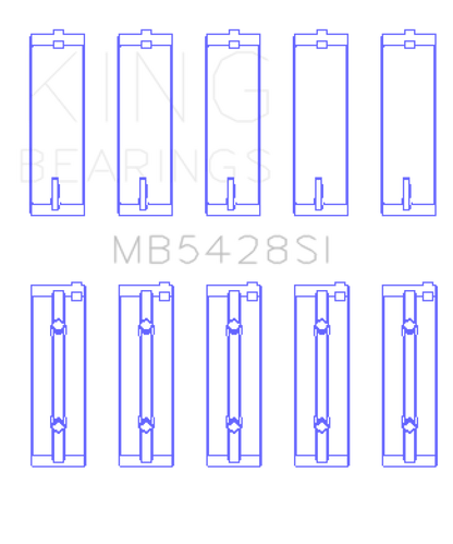 King Honda R16A/ R18A 2006- Current (Size 0.25) Main Bearing Set