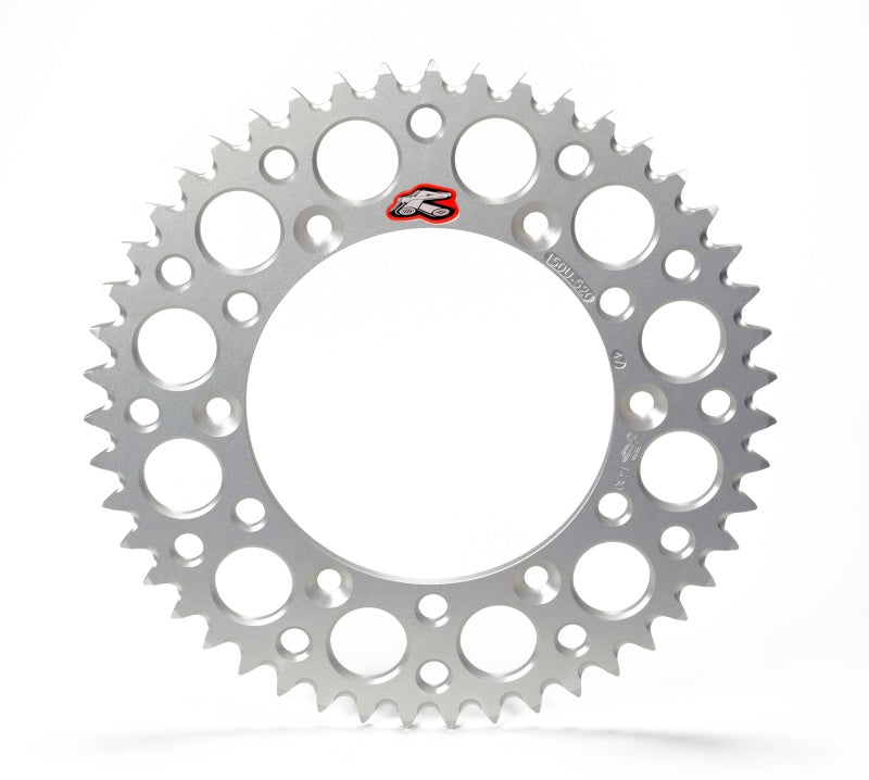 Renthal 11-23 KTM 65 SX Rear Grooved Sprocket- Silver 420-47P Teeth