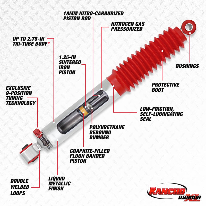 Rancho 94-97 Mazda B2300 Rear RS9000XL Shock