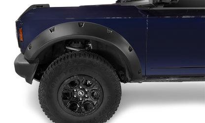 Bushwacker 2021+ Ford Bronco 4-Door Pocket Style Flares 4pc - Black