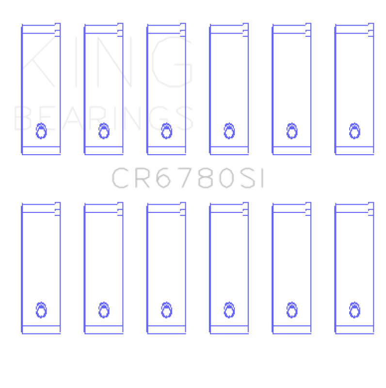 King Engine Bearings Chrysler 2.7L (Size +0.25mm) Connecting Rod Bearing Set