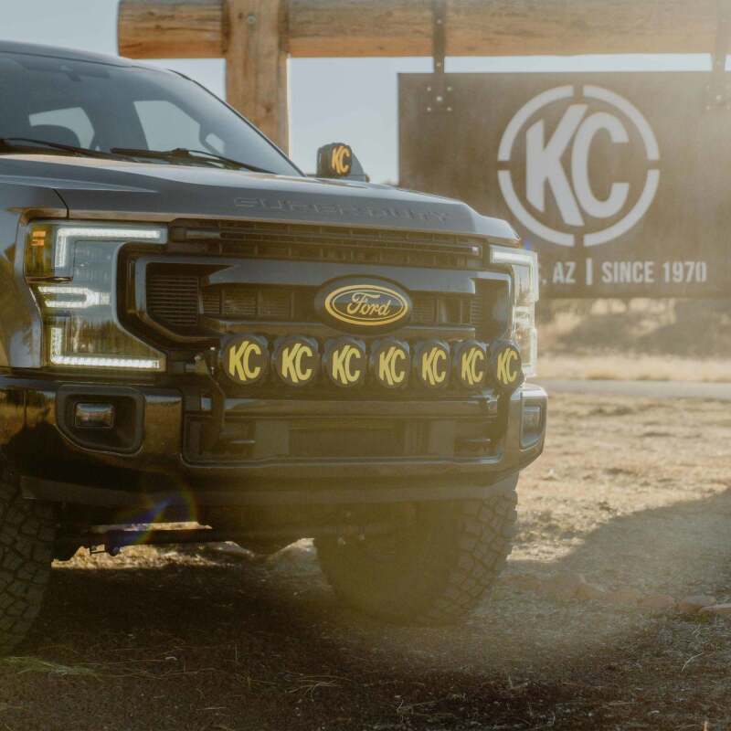 KC HiLiTES 2017+ Ford Super Duty Gravity LED Pro6 7-Light Bar Kit - Front Bumper