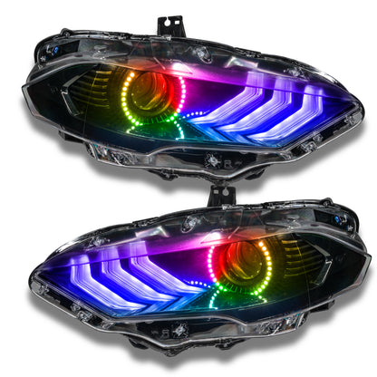 Oracle 18-21 Ford Mustang Dynamic DRL w/ Halo Kit & Sequential Turn Signal - ColorSHIFT SEE WARRANTY