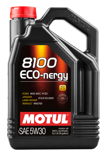 Motul 5L Synthetic Engine Oil 8100 5W30 ECO-NERGY - Ford 913C