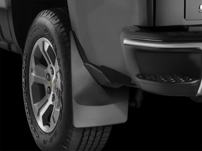 WeatherTech 14+ Chevrolet Silverado No Drill Mudflaps - Black