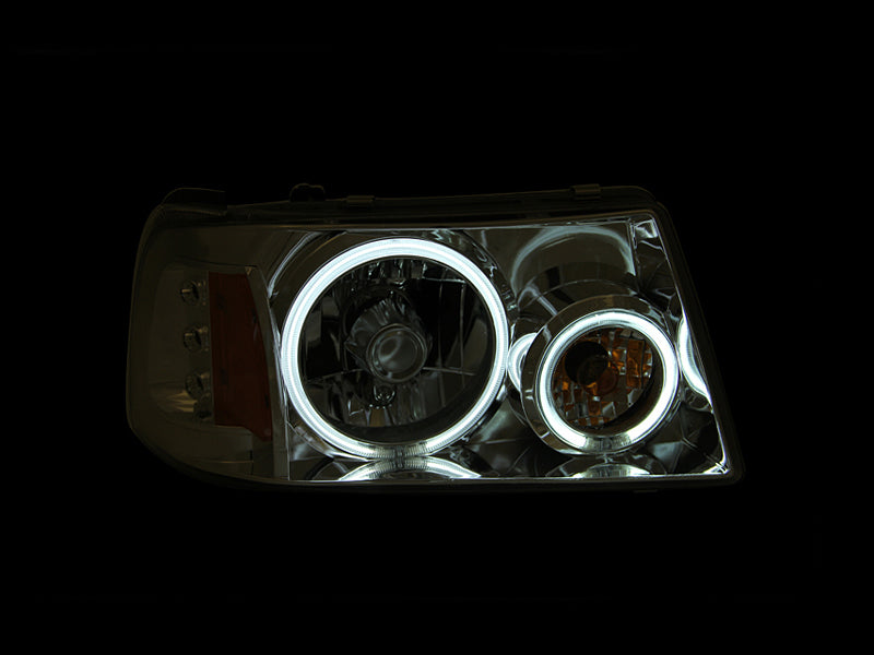 ANZO 2001-2011 Ford Ranger Projector Headlights w/ Halo Chrome (CCFL) 1 pc