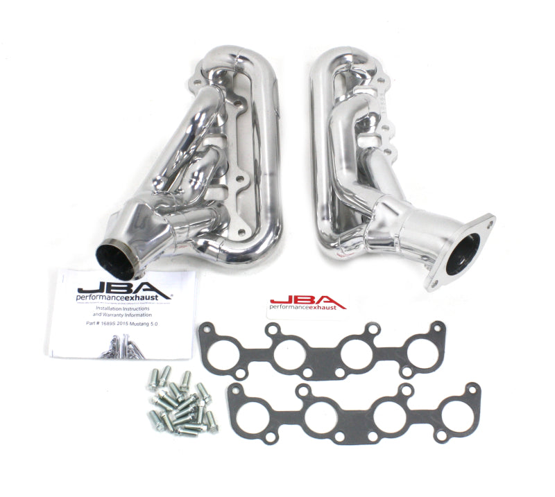 JBA 15-20 Ford Mustang 5.0L 1-3/4in Stainless Steel Silver Ceramic Shorty Header