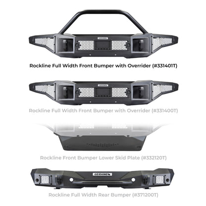 Go Rhino 21-24 Ford Bronco (2 and 4 Door) Rockline Full Width Bumper w/ Overrider Bar