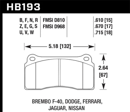 Hawk Rotora FC4 DTC-60 Race Brake Pads