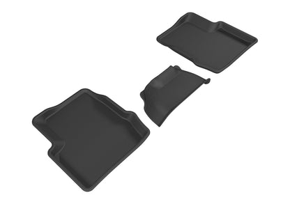 3D MAXpider 2015-2019 Fiat 500X Kagu 2nd Row Floormats - Black