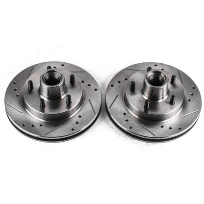 Power Stop 82-87 Buick Regal Front Evolution Drilled & Slotted Rotors - Pair