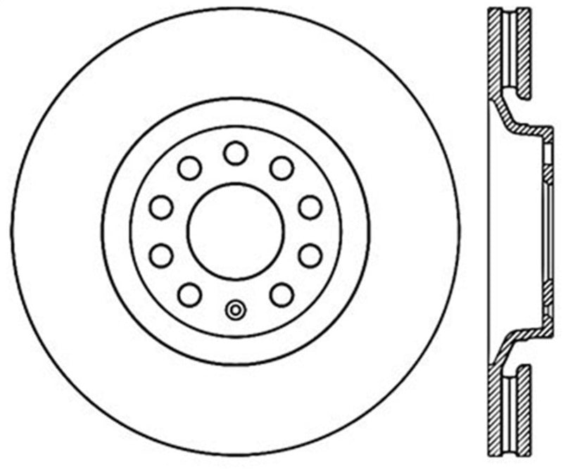 StopTech 05-06 Audi A4 Quattro/ 02-04 A6 Quattro / 99-02 S4 Front Left Slotted & Drilled Rotor