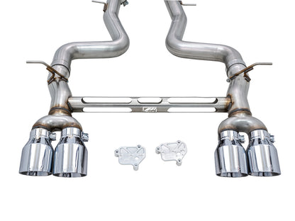 AWE Tuning BMW F8X M3/M4 Track Edition Catback Exhaust - Chrome Silver Tips