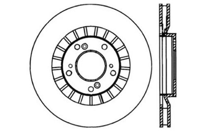 StopTech 00-09 S2000 Slotted & Drilled Left Front Rotor