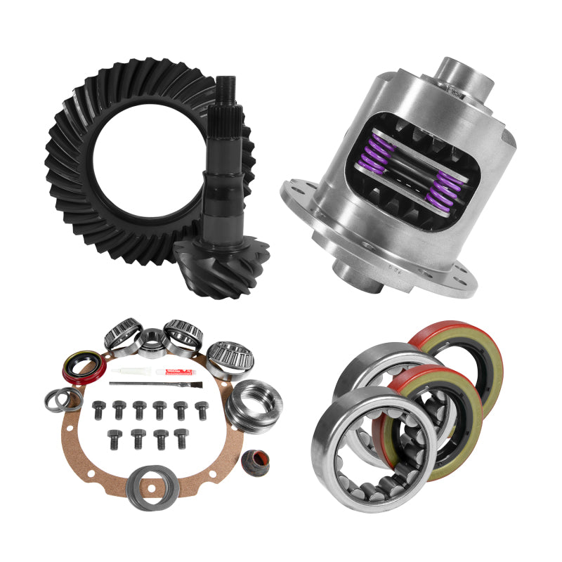 Yukon 8.8in Ford 4.56 Rear Ring & Pinion Install Kit 31 Spline Positraction 2.53in Axle Bearings