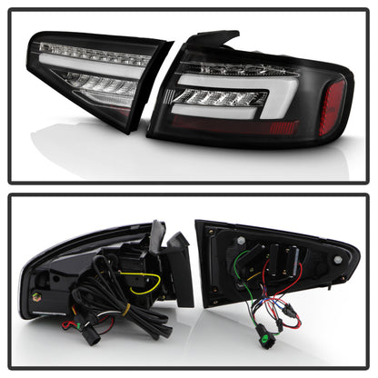 Spyder 13-16 Audi A4 4DR LED Tail Lights LED Clear Reverse Lights - Black ALT-YD-AA413-SEQ-BK