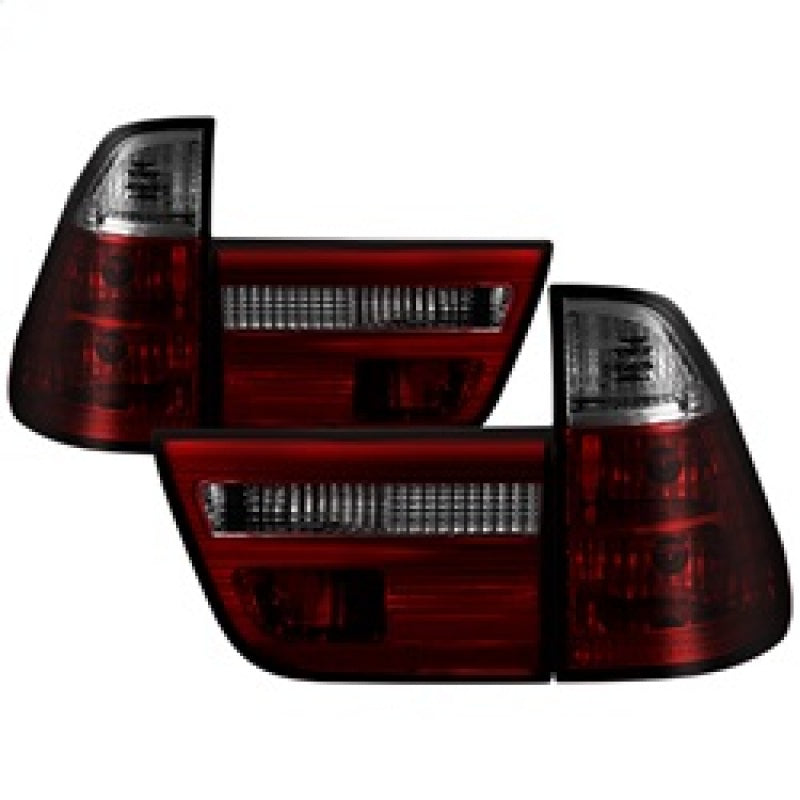 Spyder BMW E53 X5 00-06 4PCS Euro Style Tail Lights- Red Smoke ALT-YD-BE5300-RS