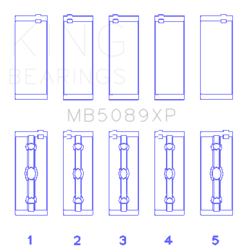 King Engine Bearings Toyota 1Rz/2Rz/3Rz (Size +0.25mm) Main Bearing Set