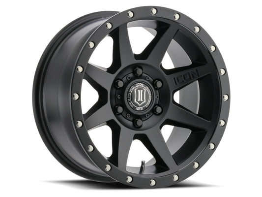 ICON Rebound 18x9 6x5.5 0mm Offset 5in BS 106.1mm Bore Satin Black Wheel