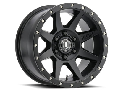 ICON Rebound 18x9 6x5.5 25mm Offset 6in BS 95.1mm Bore Satin Black Wheel