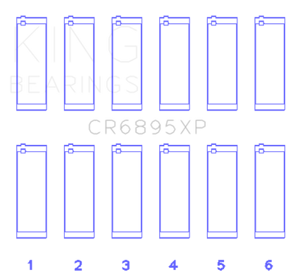 King Ford Ecoboost 3.5L V6 (Size 0.26) Connecting Rod Bearing Set