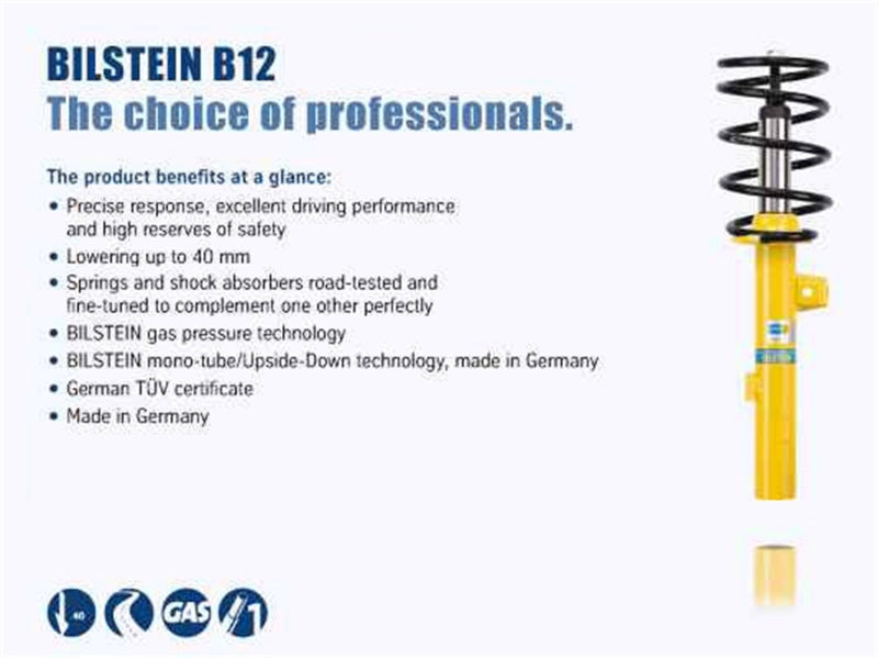 Bilstein 13-17 BMW 650i Gran Coupe Front and Rear B12 Pro-Kit Suspension Kit