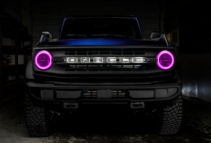 Oracle 2021 Ford Bronco Base Headlight LED Halo Kit - ColorSHIFT - w/ 2.0 Controller SEE WARRANTY