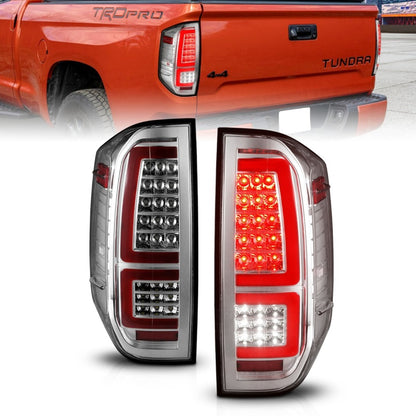 ANZO 2014-2021 Toyota Tundra LED Taillights Chrome Housing/Clear Lens