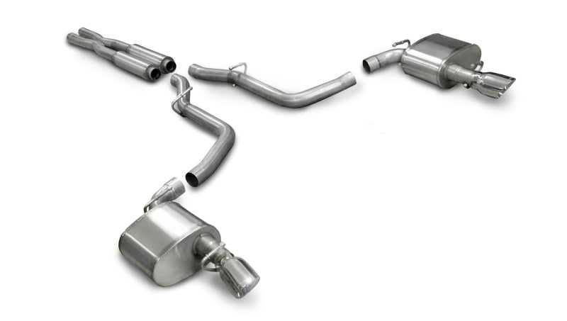 Corsa 2005-2010 Dodge Charger No Towing Hitch SRT-8 6.1L V8 Polished Xtreme Cat-Back Exhaust