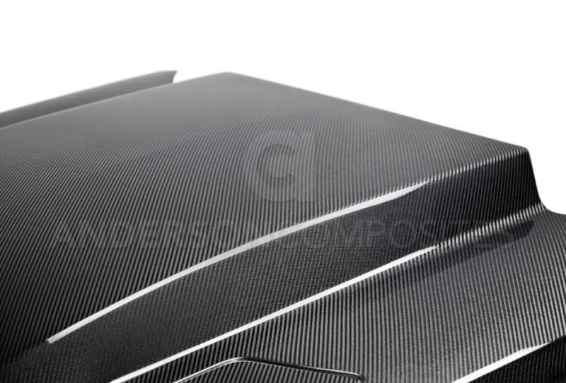 Anderson Composites 15-17 Ford Mustang (Excl. GT350/GT350R) Double Sided Carbon Fiber Cowl Hood