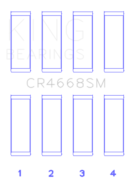 King Chrysler/Mitsubishi/Hyundai/Kia World Engine (Size 0.25 Oversized) Connecting Rod Bearing Set