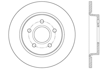 StopTech 12-15 Ford Focus w/ Rear Disc Brakes Rear Left Slotted & Drilled Rotor