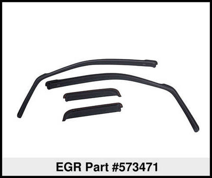 EGR 15+ Ford F150 Super Cab In-Channel Window Visors - Set of 4 (573471)