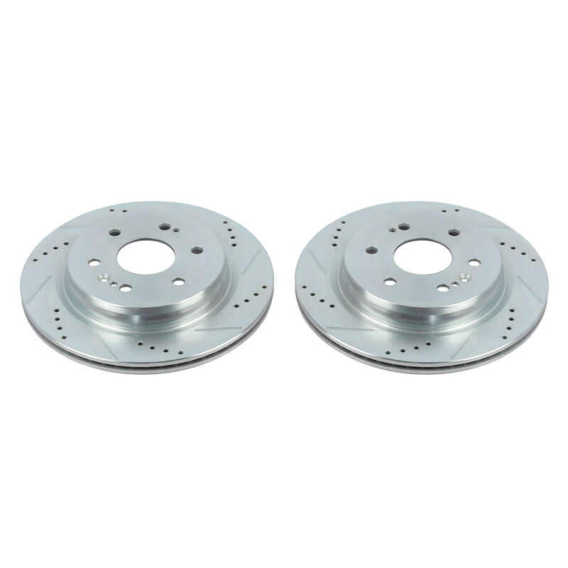 Power Stop 19-20 Chevrolet Silverado 1500 Rear Evolution Drilled & Slotted Rotors - Pair