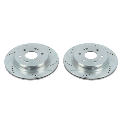 Power Stop 19-20 Chevrolet Silverado 1500 Rear Evolution Drilled & Slotted Rotors - Pair