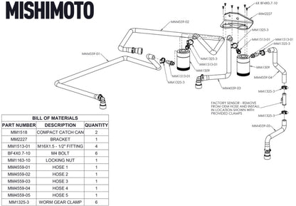 Mishimoto 18+ Ford F-150 2.7L EcoBoost Baffled Oil Catch Can Kit - Clear