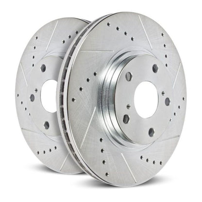 Power Stop 07-10 Ford Edge Rear Evolution Drilled & Slotted Rotors - Pair