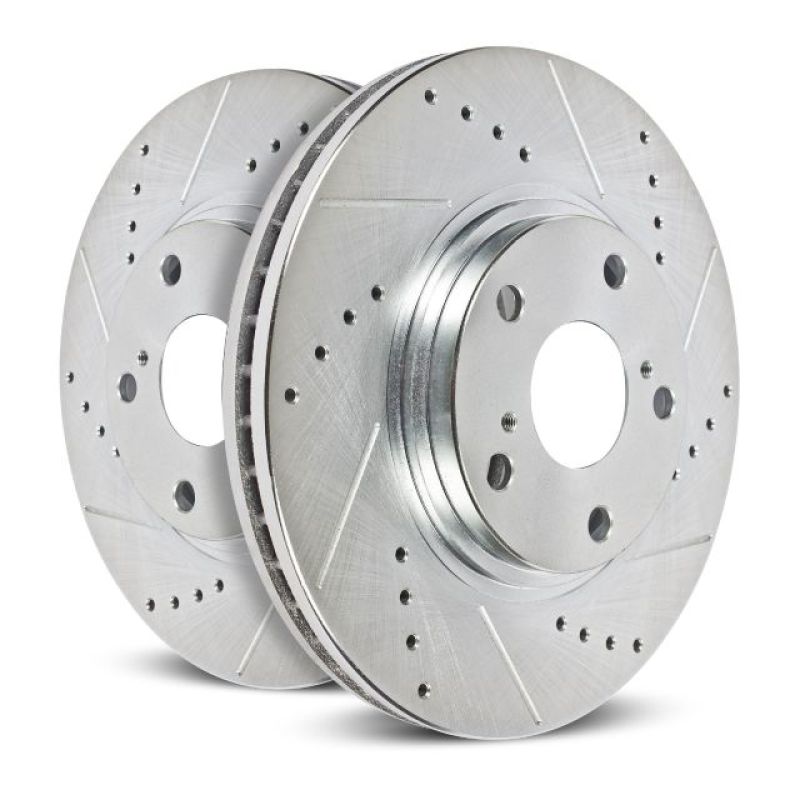 Power Stop 02-04 Ford Focus Rear Evolution Drilled & Slotted Rotors - Pair