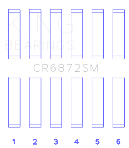 King Toyota 1GR-FE (Size +.25mm) Connecting Rod Bearing Set