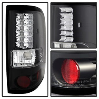 Spyder Ford F150 Styleside 04-08 (Not Fit Heritage & SVT)LED Tail Lights Black ALT-YD-FF15004-LED-BK