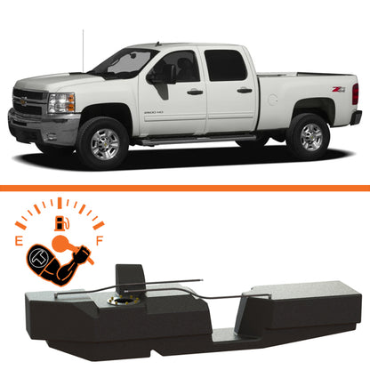 Titan Fuel Tanks 01-10 GM 2500/3500 Duramax Crew Cab Short Bed 52 Gallon XXL Mid-Ship Fuel Tank