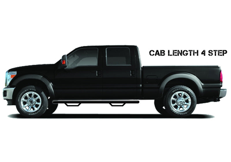 N-Fab Nerf Step 15-17 Ford F-150 SuperCrew - Gloss Black - Cab Length - 3in