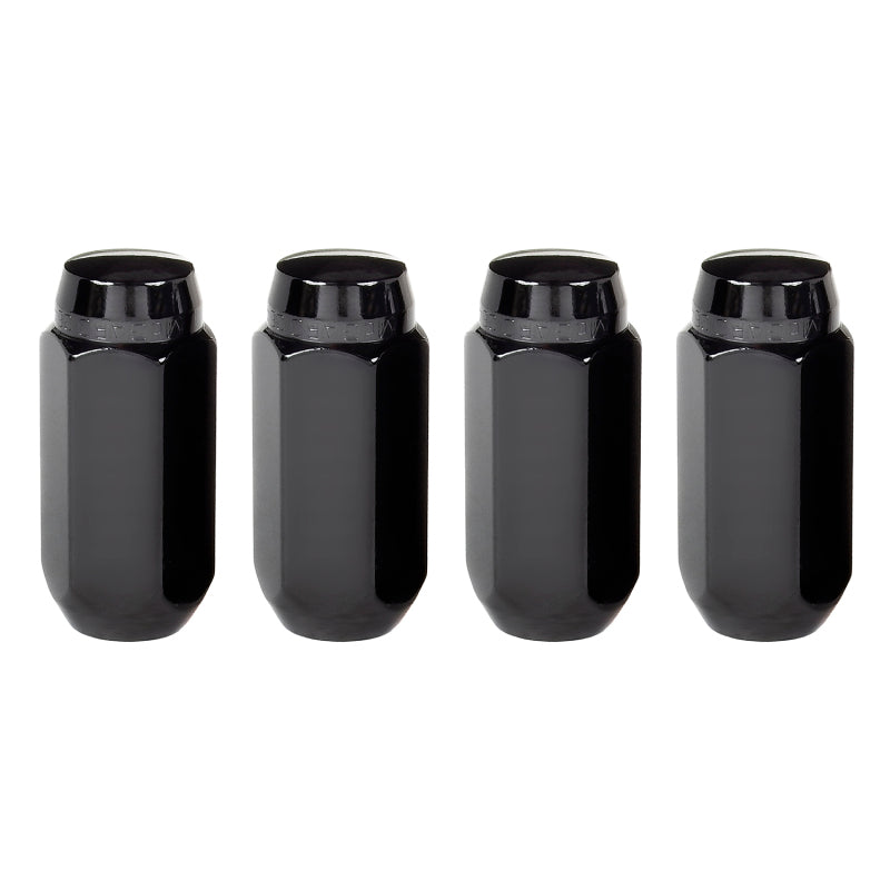 McGard Hex Lug Nut (Cone Seat) M14X1.5 / 13/16 Hex / 1.945in. Length (4-Pack) - Black