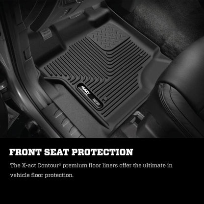 Husky Liners 15-23 Ford F-150 SuperCrew Cab X-Act Contour Front & 2nd Row Seat Floor Liners - Black