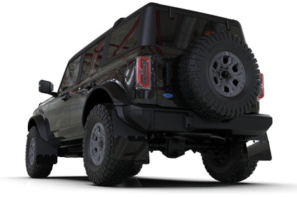 Rally Armor 21-24 Ford Bronco (Steel Bmpr + RB - NO Rptr/Sprt) Blk Mud Flap w/Area Blue Logo