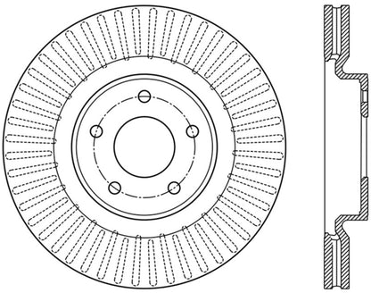 StopTech 13-15 Nissan Pathfinder Slotted Front Left Rotor