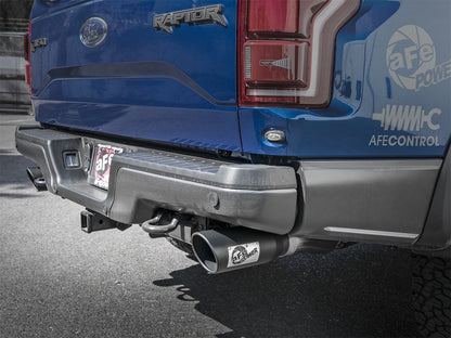 aFe MACH Force-Xp 3in to 3-1/2in 304 SS Cat-Back Exhaust w/Black Tip 17-18 Ford F-150 Raptor V6 3.5L